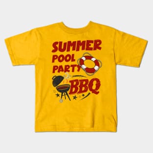 Summer Pool Party BBQ Kids T-Shirt